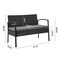 Manhattan Comfort Noli  Steel Rattan 4-Piece Patio Conversation Set with Cushions in Grey OD-CV007-GY - alternate 10